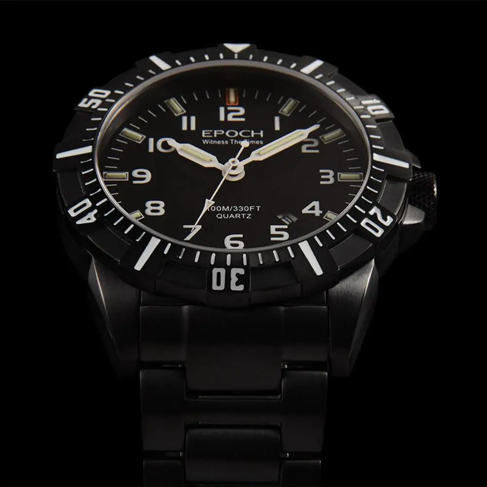 Мужские военные наручные часы, мужские тритиевые часы EPOCH sport T25 светящиеся водонепроницаемые наручные часы Мужские Аналоговые erkek kol saati 6020G