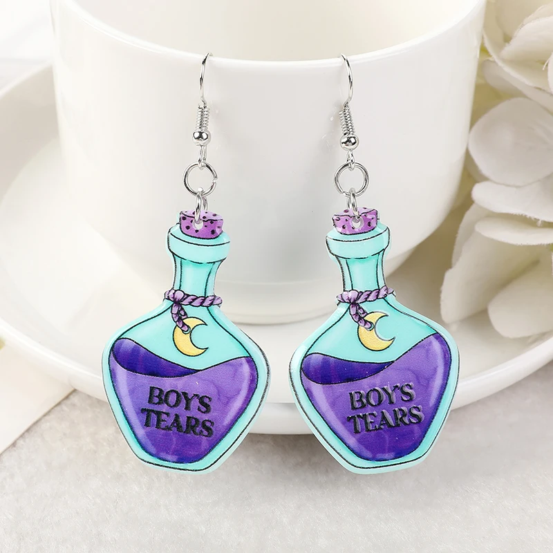 1 пара модных подвесных серёжек Pastel Goth Ouija Boys Tears для девочек, женщин и детей в качестве подарка на день рождения. Очаровательные украшения.