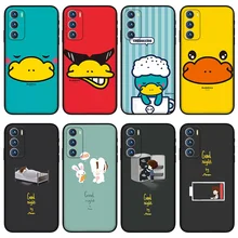 Cute duck cartoon phone case for oppo realme GT Q3 Q2 GTneo X7 X50 pro Reno 4 5 6 pro Puls Z Ace luxury Silicone case