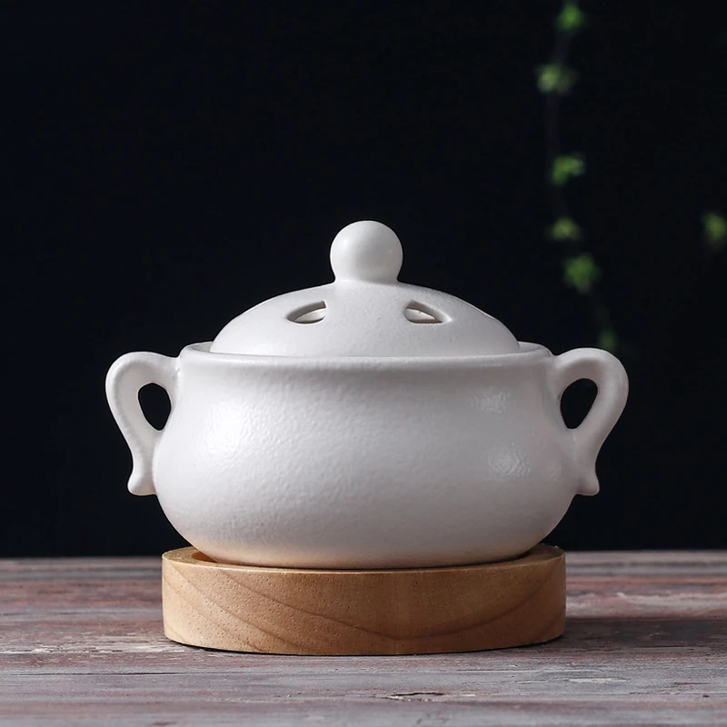 Электрическая мини курильница керамическая желтая портативная фотокурильница