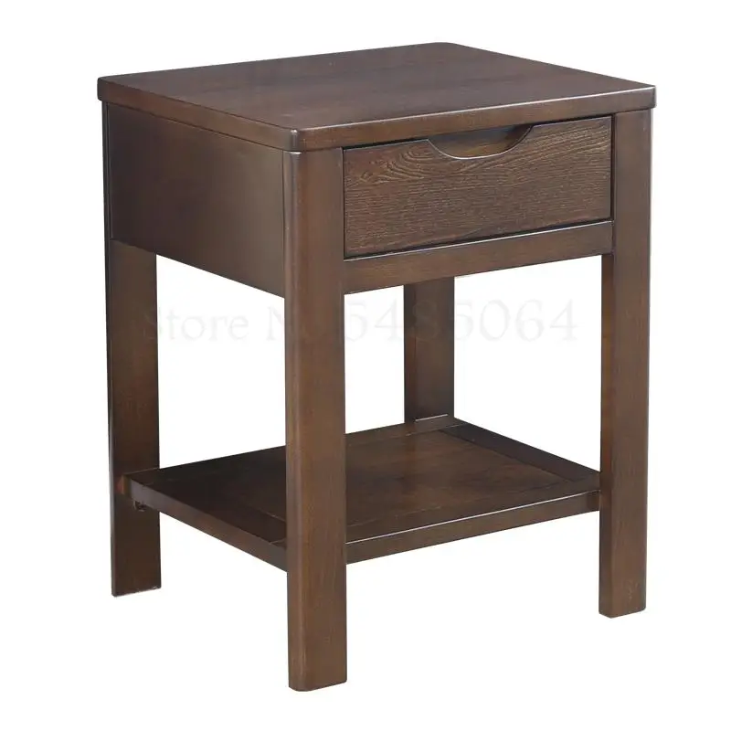 Чистая сплошная деревянная прикроватная столик в японском стиле простая спальня
