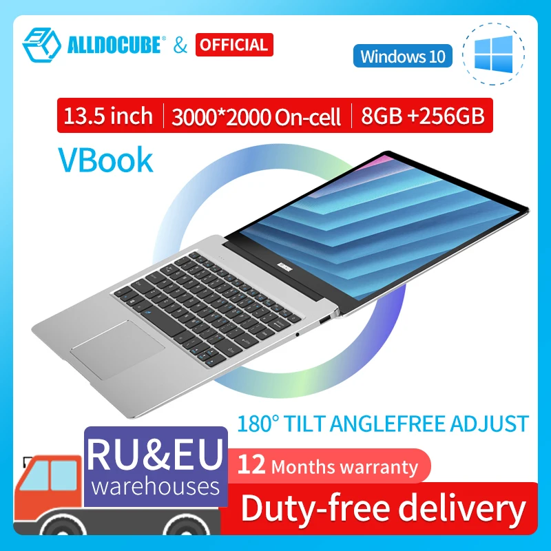 Ноутбук ALLDOCUBE VBook, 13,5 дюйма, процессор Intel Apollo Lake, 8 + 256 ГБ, Windows 10, 3000*2000 IPS - изображение
