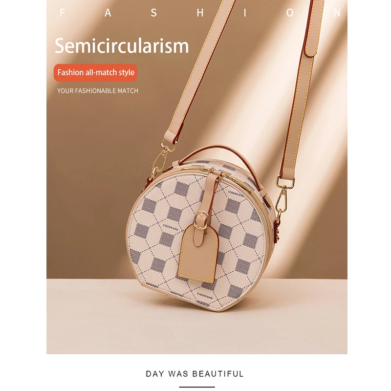 

Handbags Personality Women Shoulder Crossbody Bag European and American Small Round Bag Female Messenger Bag for Lady