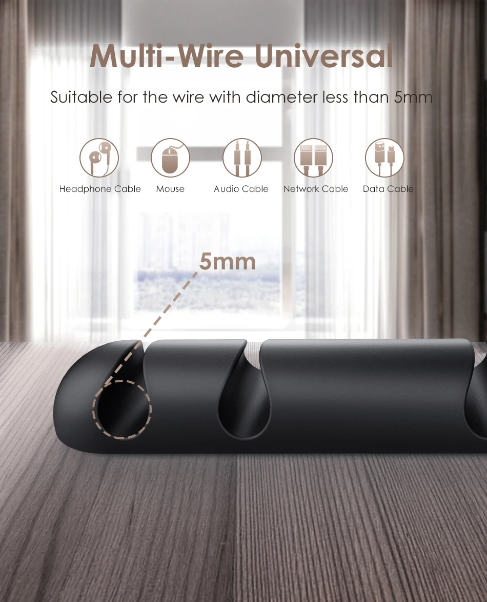 ACCEZZ 4 отверстия USB Кабельный органайзер Winder управление зажимы офис Настольный Телефон держатель для наушников Мышь Клавиатура провода Шнур Winder