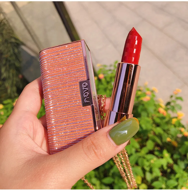 Матовая водостойкая бархатная Помада для губ сексуальные красные и коричневые