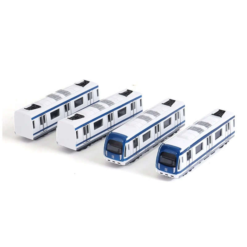 Высокая имитация миниатюрный поезд метро размер металлическая модель