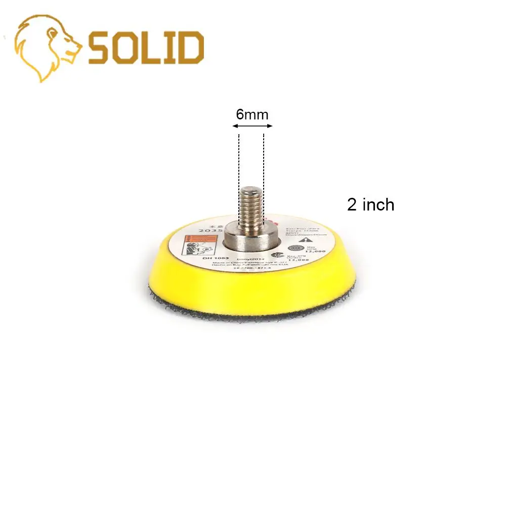 50mm Pneumatic Backer Plate Pad for Car Polisher Dual Action Polishing Tool Hook &amp Loop Pads 2Pcs | Инструменты