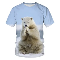 2020 newest bear 3d print animal cool funny t shirt men short sleeve summer tops tees fashion streetwear t shirt size xxs 6xl