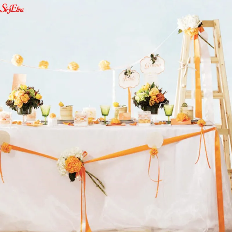 Тюль 0 48*5 м марлевые элементы Органза Свадебный Декор поставки Шторы свадебное