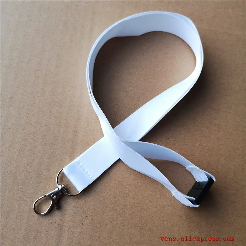 long Lanyard Сублимация полиэстер белый пустой брелки кольцо для ключей теплопередача Печать Пустые diy материалы 20 шт./лот - Цвет: long Lanyard