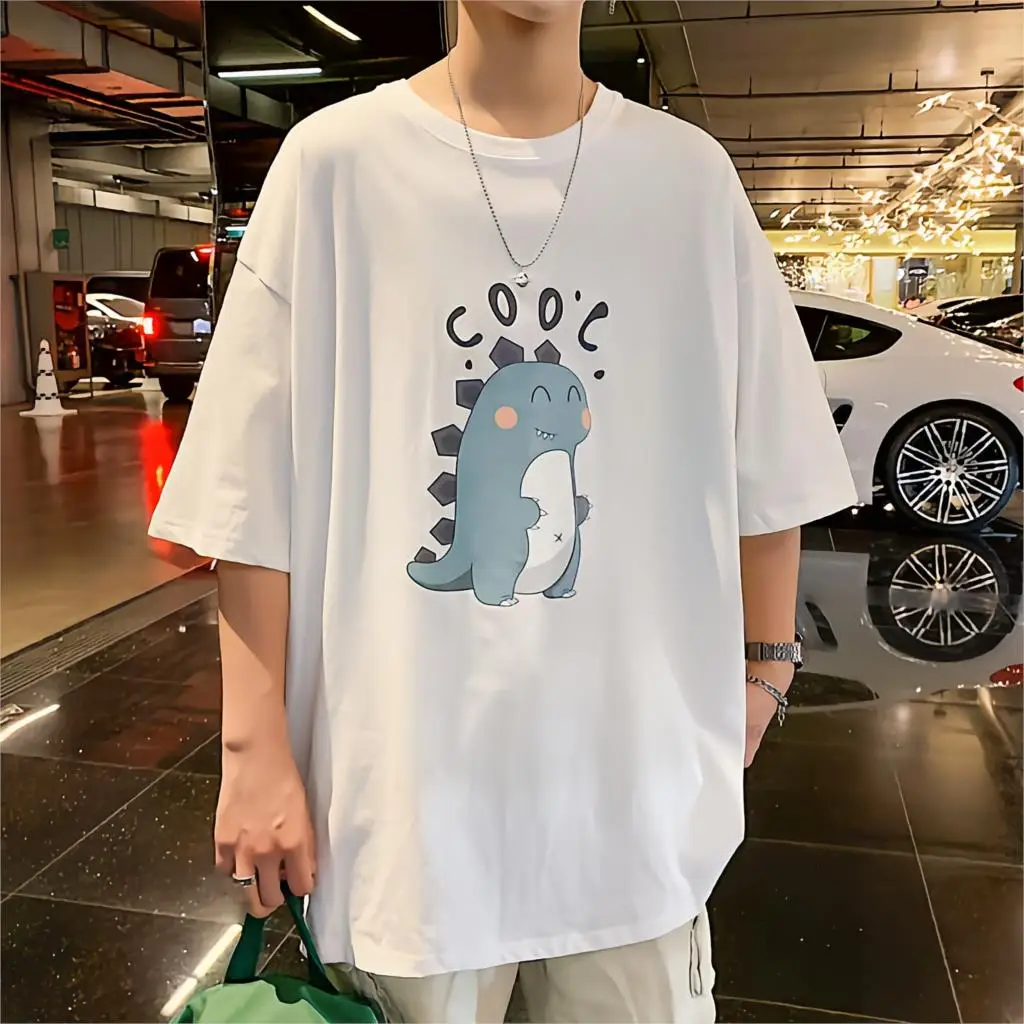 

Short-sleeved men's Korean version of the trend 2021 new summer t-shirt loose ins tide brand wild bottoming shirt Harajuku top
