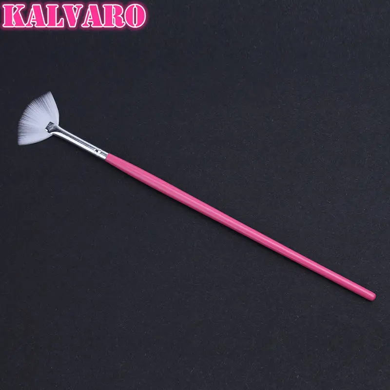 Kalvaro форма вентилятора щеточка для чистки ногтей градиентная ручка со стразами