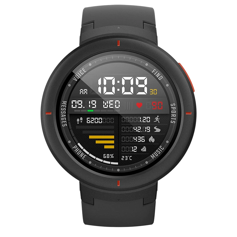 Black Глобальная версия Hua mi AMAZFIT Verge 3 gps умные часы IP68 AMOLED экран ответ на звонки умные часы мульти спортивные для mi 8 - Цвет: Black