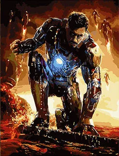 Balala DIY Marvel Мстители Endgame Железный человек живопись по номерам настенные
