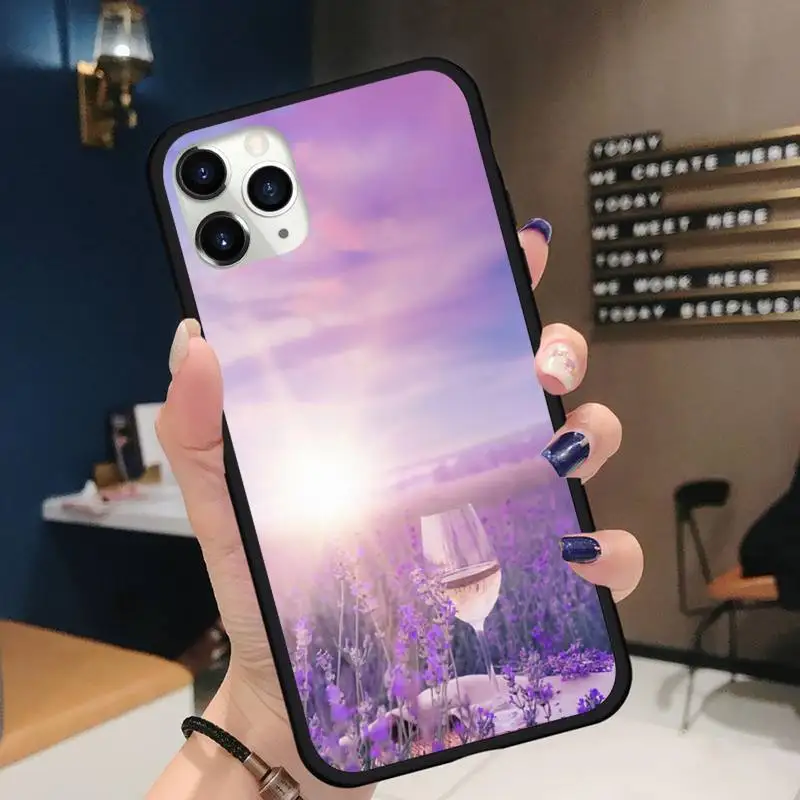 

lavender purple flowers Phone Case for iPhone 11 12 pro XS MAX 8 7 6 6S Plus X 5S SE 2020 XR Soft silicone