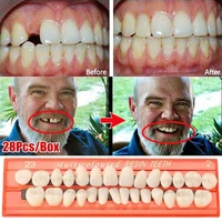 28pcsset universal false teeth resin teeth model durable dentures dental care material teeth teaching dedicated oral hygiene