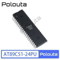 10 pcs at89c51 24pc at89c51 24pu at89c51 24pi dip 40 controller acoustic components kits arduino nano integrated circuit polouta