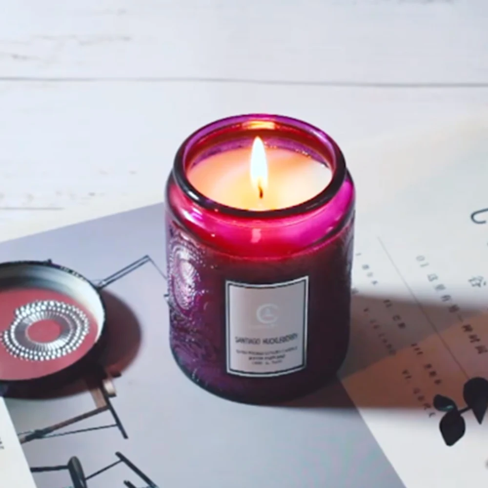 

Natural Rose Oil Aromatherapy Smoke-free Candle Glass Holders Birthday Candle Scented Candle Making Wedding Decoration
