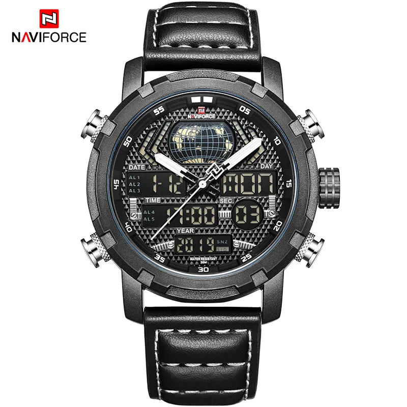 BWB NAVIFORCE мужские часы спортивные армейские кварцевые часы светодиодный цифровой хронограф водонепроницаемые часы мужские часы Relogio Masculino - Цвет: BWB