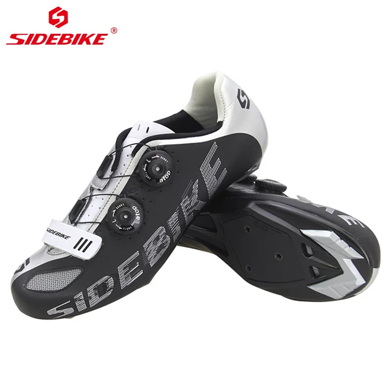 Black Sidebike дышащая обувь для шоссейного велосипеда, обувь для велоспорта, Ультралегкая Мужская обувь для велоспорта, велосипедные кроссовки, Zapatillas Ciclismo Carretera Hombre - Цвет: Black