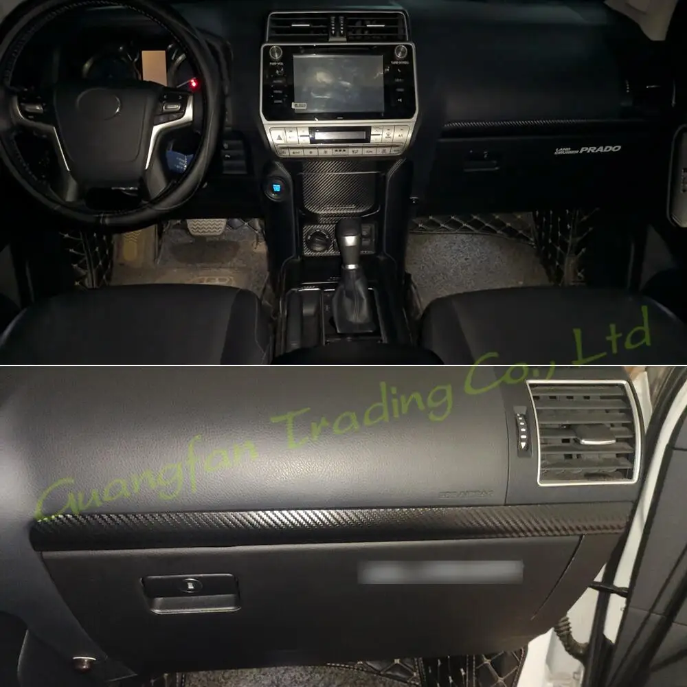 

For Toyota Land Cruiser Prado 2010-2020 Car-Styling 3D/5D Carbon Fiber Car Interior Center Console Color Molding Sticker Decals
