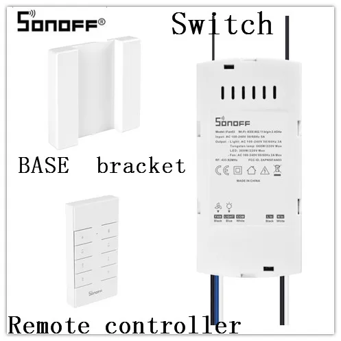 3 в 1 SONOFF IFan03 Wi Fi потолочный вентилятор и светильник с пультом ДУ RM433|Модули для