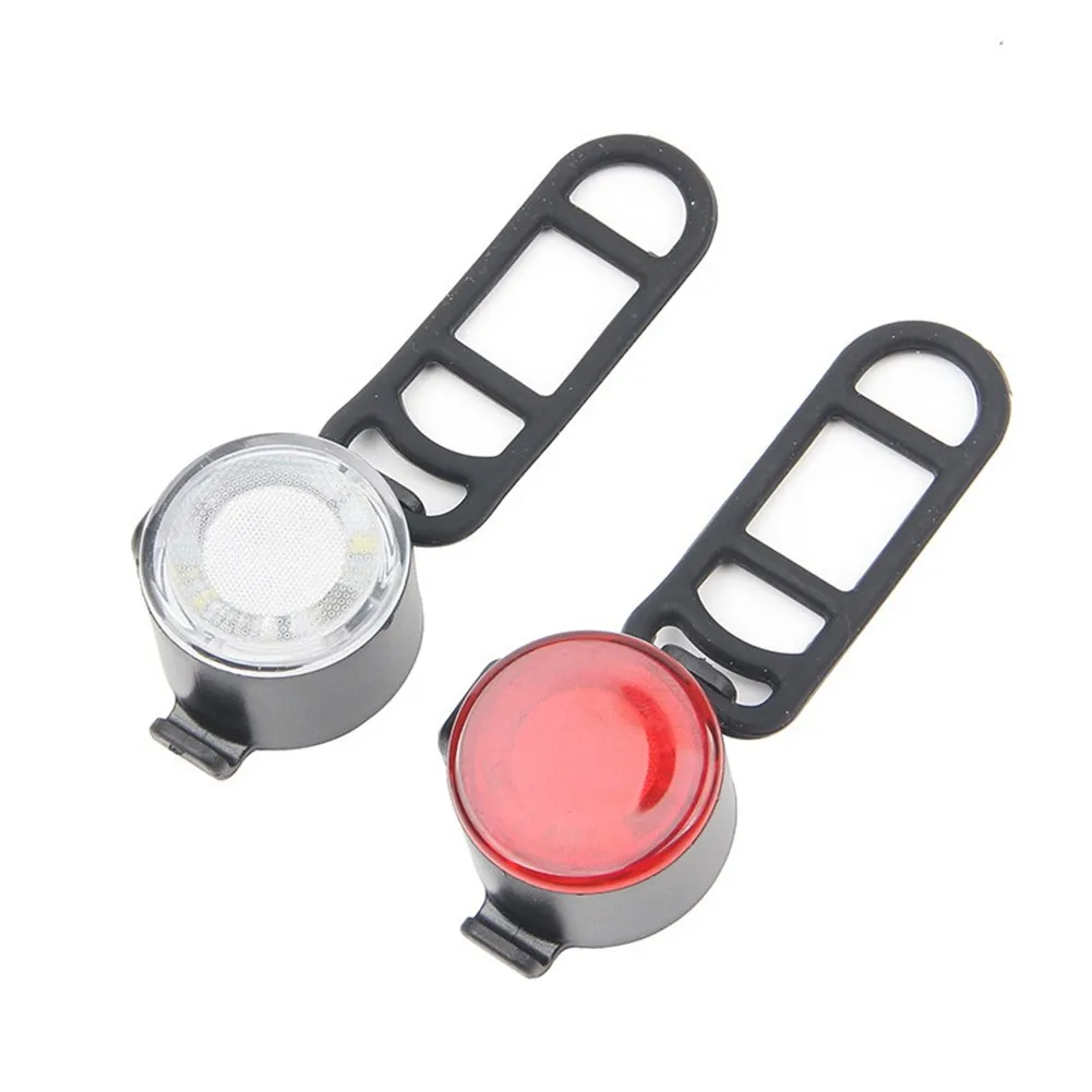 

2 Set Bike LED Light Front And Rear Safety DIY Light USB Rechargeable Bike Lights Set Headlight Taillight