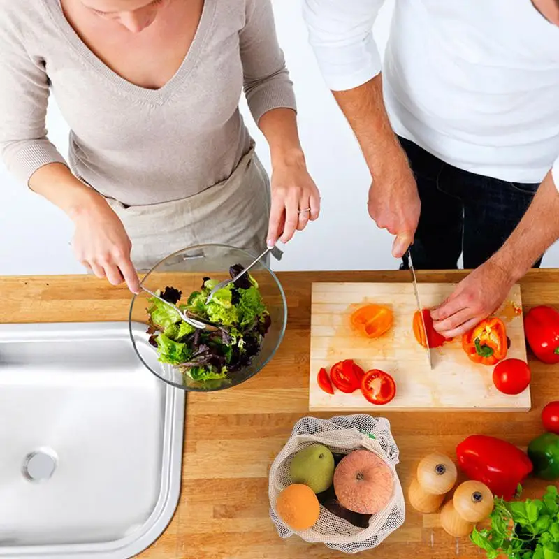 9 шт./комплект высококачественные органические хлопковые сетчатые сумки