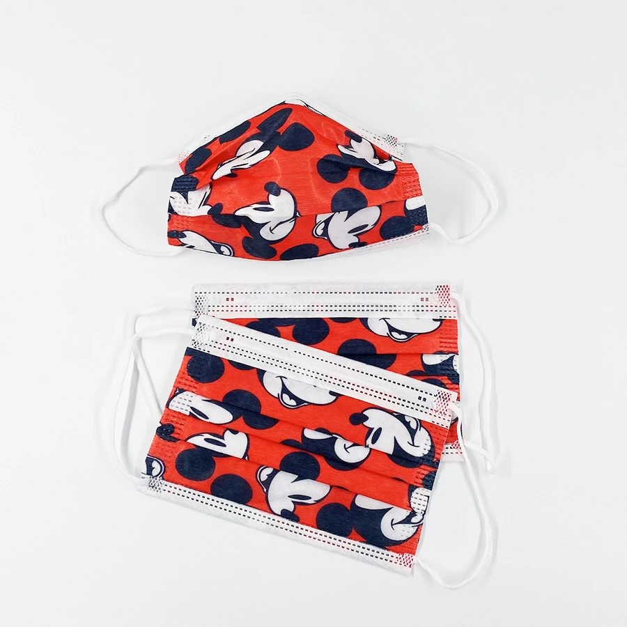 50 шт. одноразовая тушь для ресниц взрослых красная маска лица с Микки Маусом