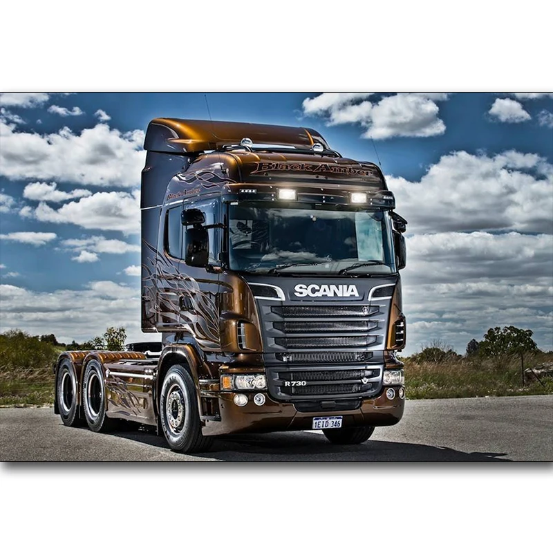 

New 5D DIY Diamond Painting Full Square/Round Diamond Embroidery Big Truck Cross Stitch Rhinestone Mosaic Decoration Gift