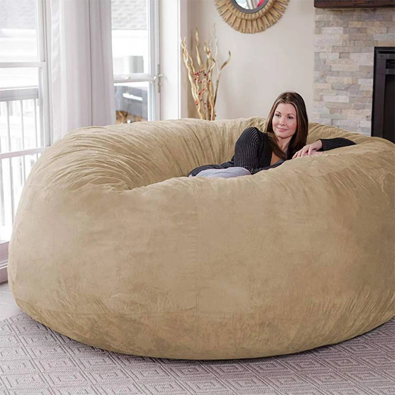 

Giant Big Soft Micro suede Bean Bag sofa cover Chair jumbo comfortable relax living room bean bag cover giant bean bag