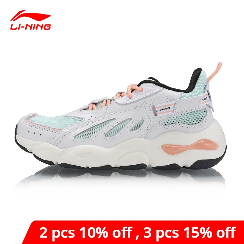 Женские стильные кожаные кроссовки Li-Ning с подкладкой в виде бабочки спортивная