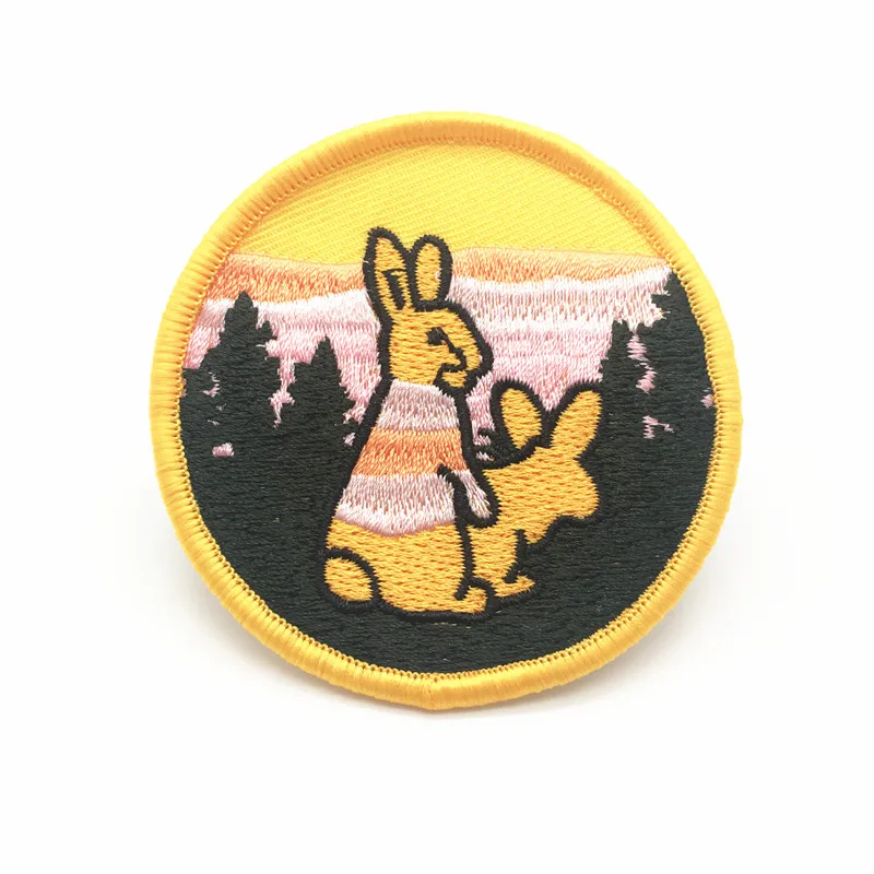

Cute Clothing Patch Size: 6.8x6.8cm Iron On Embroidered Patches For Clothes Stripe Thermal Stickers DIY Applique Outdoor