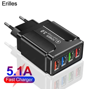 4 port 20w fast chargers quick charge 4 0 3 0 for iphone 12 11 xs samsung xiaomi huawei usb chargers mobile fast phone charger free global shipping