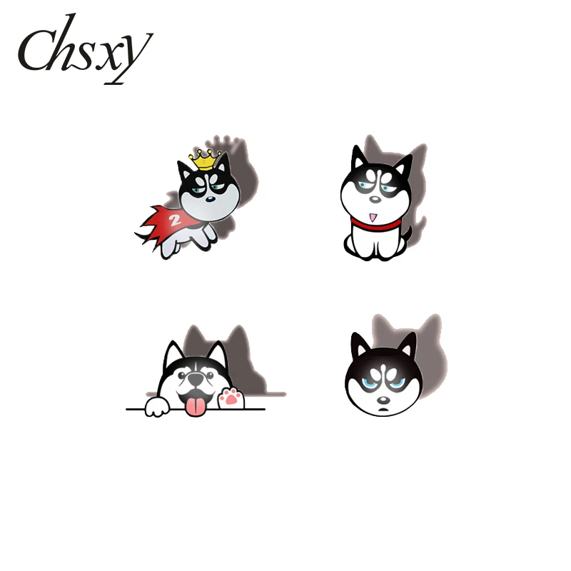 CHSXY милая маленькая акриловая брошь хаски булавка для питомца собака эпоксидное
