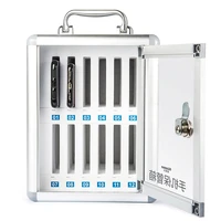 Mobile phone safe box with lock aluminum alloy ABS portable school army meeting storage cabinet storage toolbox office suitcase