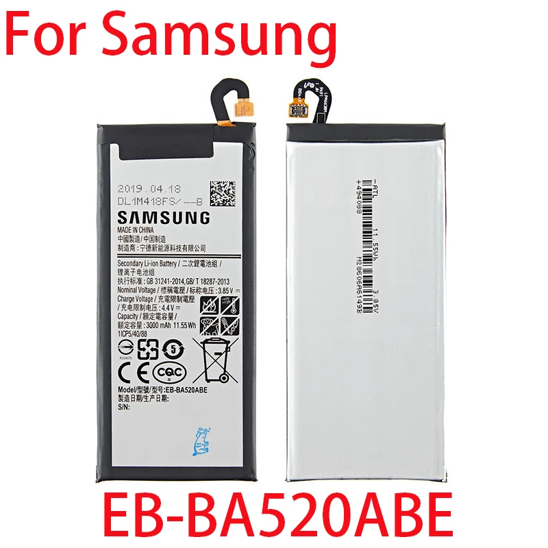 100% реальные 3000 мА/ч EB BA520ABE для Samsung GALAXY A5 2017 A520 SM A520F Edition телефон аккумулятор