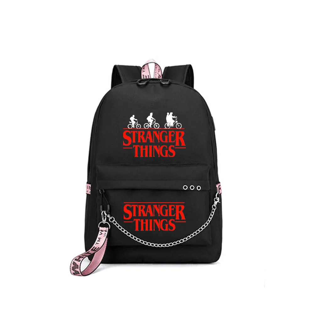 

2020 Stranger Things Backpack USB Charge Multifunction Backpack Men Women 3D Backpack Oxford Waterproof Student School Bags