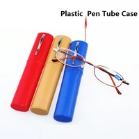 presbyopic reading unisex glasses with pen tube case portable glasses metal case spring hinge eyeglasses vision care 1 0 to4 0