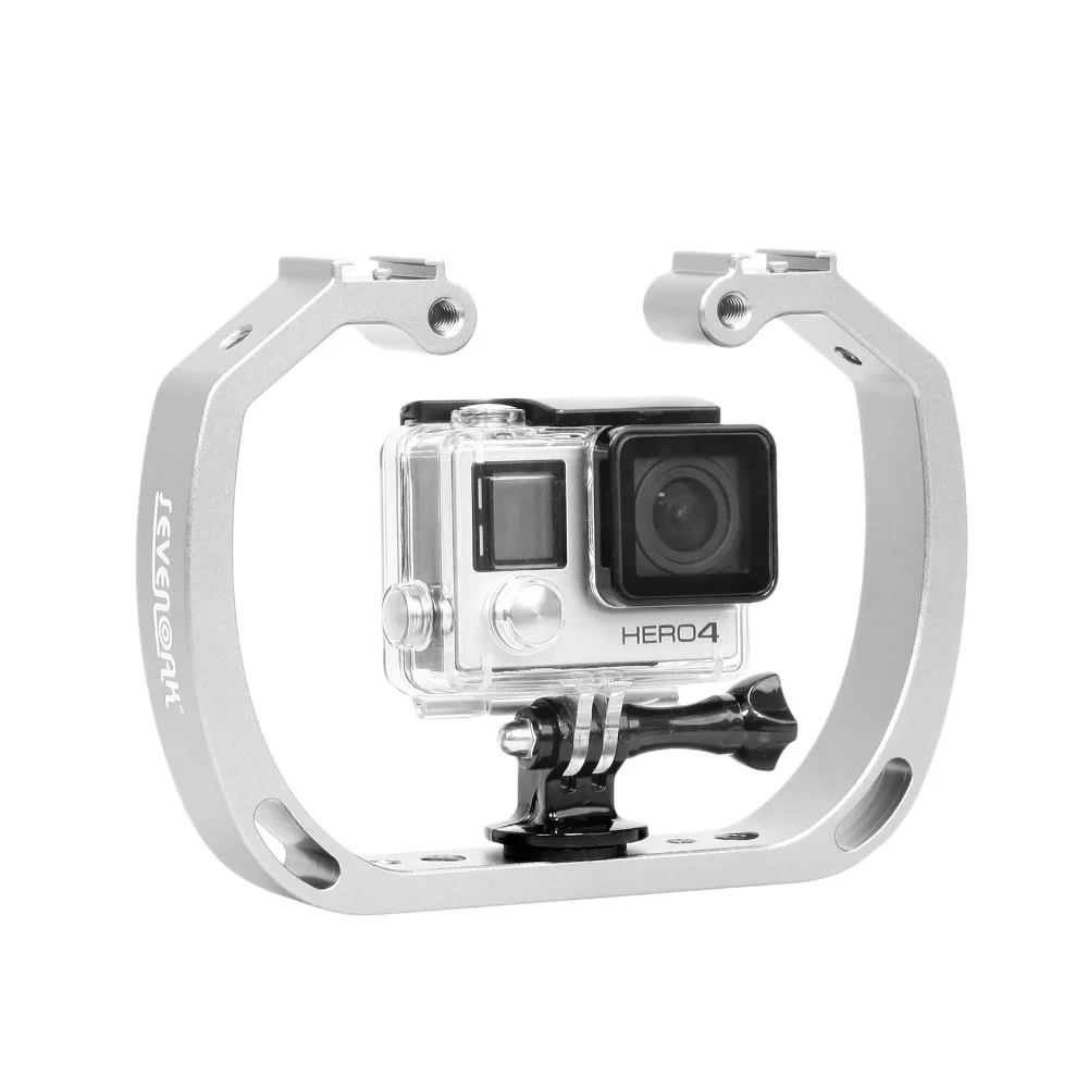 Ручной держатель для экшн камеры двойной поднос стабилизатора GoPro аксессуары