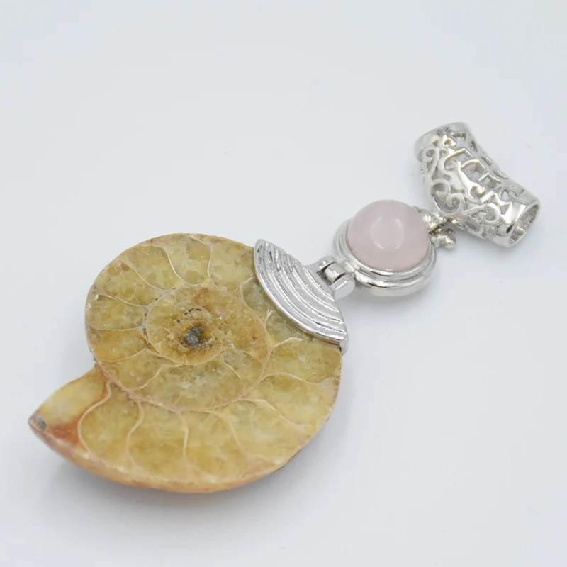 1 шт. натуральный аммонит Морская ракушка фиолетовый розовый кристалл КВАРЦ