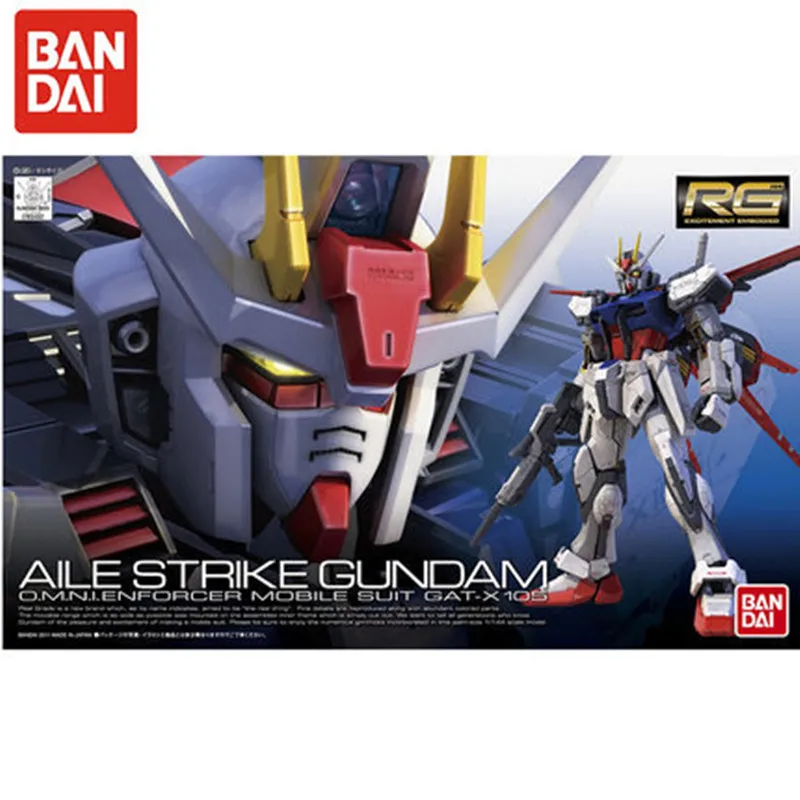 

BANDAI Gundam Model RG03 GAT-X105 Air Combat Strike Gundam Assembly RG 1/144 Gundam ROBOT Anime Figure Toys Figure Gift