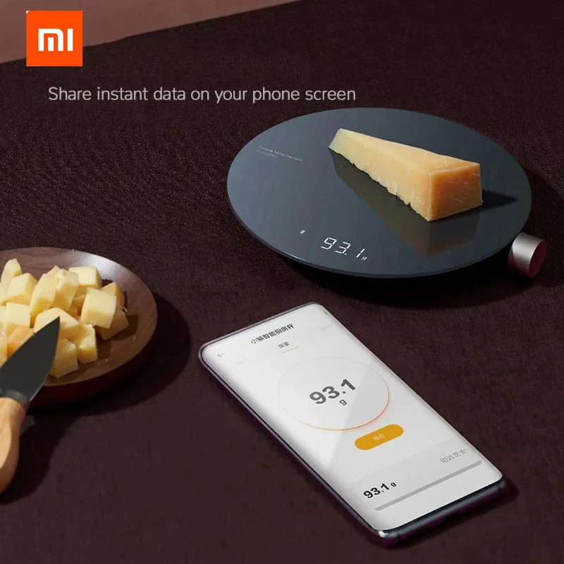 Умные кухонные весы Xiaomi HOTO электронные мини с приложением Mi измерительный прибор