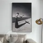 Настенная картина, настенная Картина на холсте с изображением девушки, птицы, ангела, тени, плакаты и принты, черно-белые настенные картины для гостиной