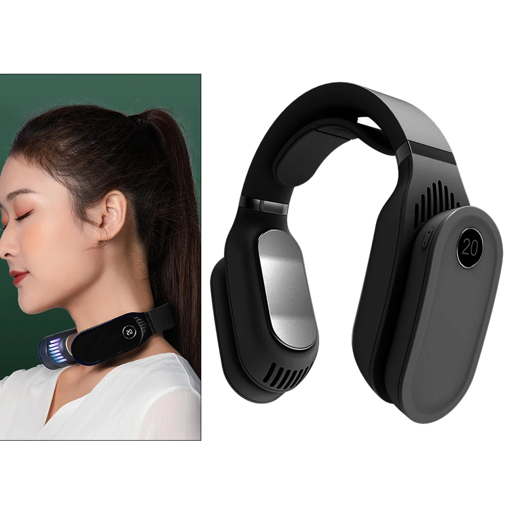 Портативный подвесной шейный вентилятор охлаждающий нагреватель