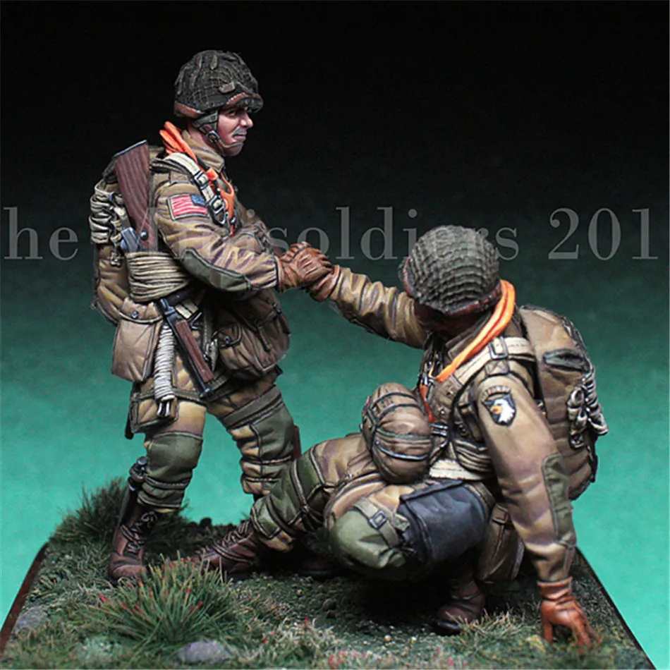 Полимерная фигурка 1/35 масштаб модельный комплект 2 шт десантник GK сборочные