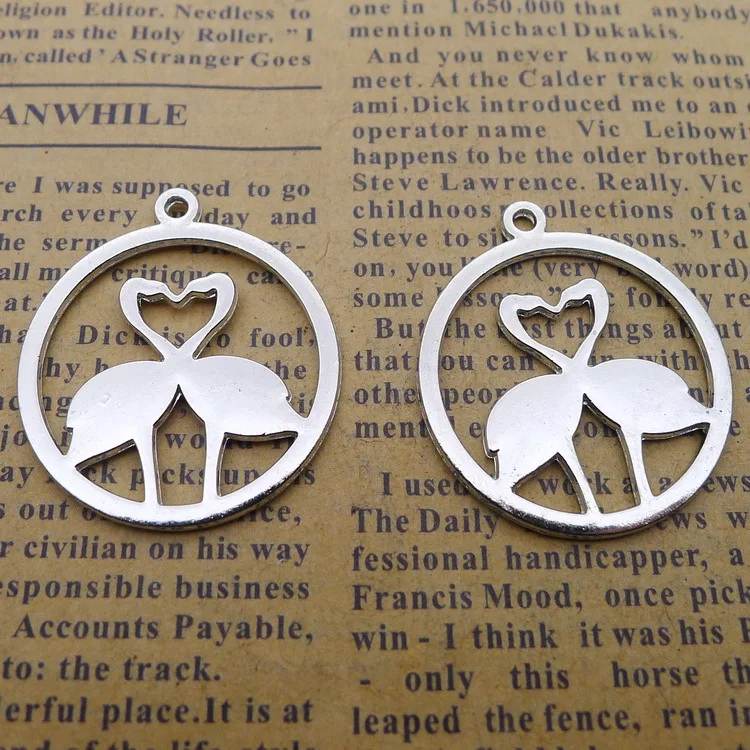6 шт./лот с принтом сердце Любовь кран Шарм в античном стиле серебристого цвета