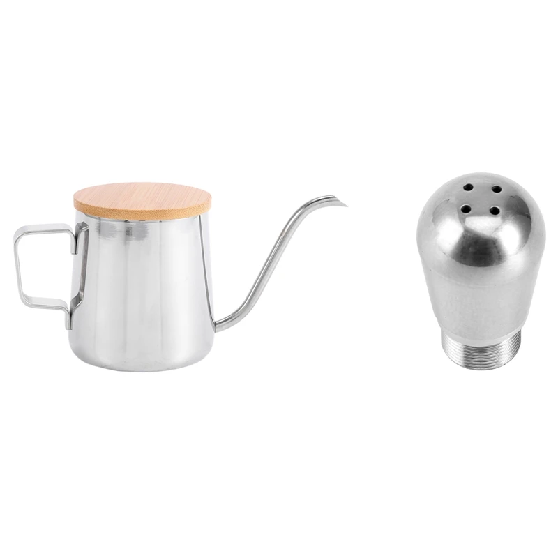 

1 шт. 250 мл чайник из нержавеющей стали капельный кофейник и 1 шт. 4 отверстия Паровая Форсунка для кофемашины