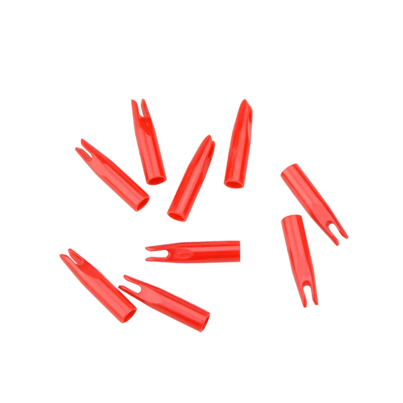 50/100pcs Archery Arrow Nocks Plastic Hunting Glue To Wrapping OD 6mm Shaft End Shooting Accessories | Спорт и развлечения