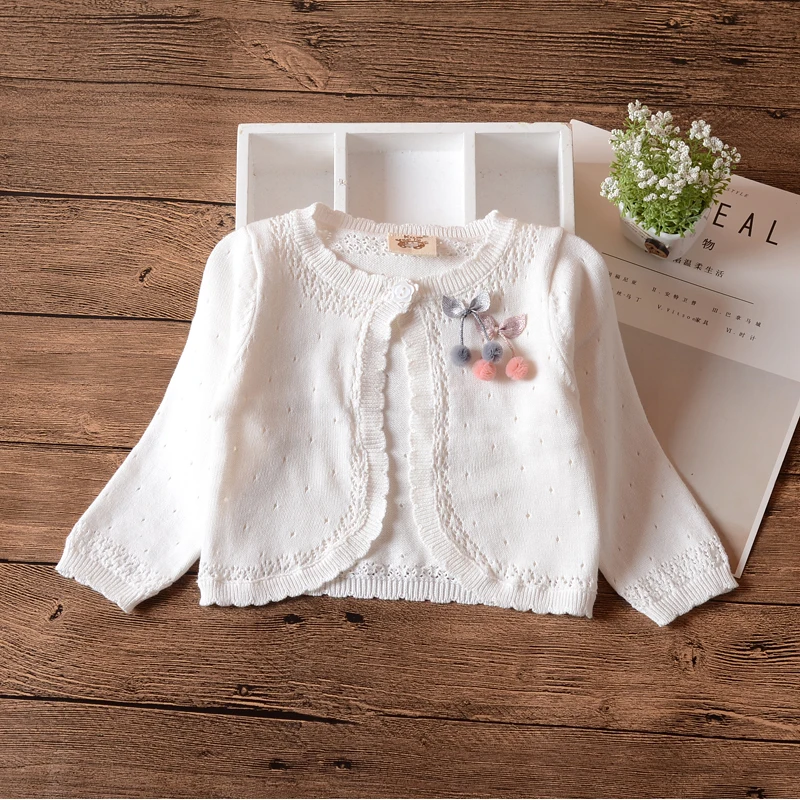 Весна 2020 Детский кардиган свитер куртка для девочек верхняя одежда из 100 хлопка 1 2